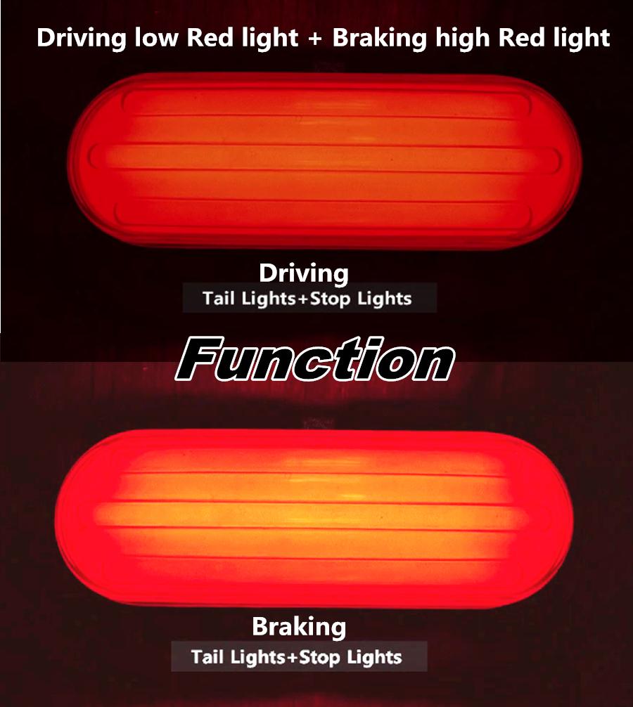 2 Pcs 74 Led Car Flowing Turn Signal Brake Tail Lamp Driving Light Strobe Lamp