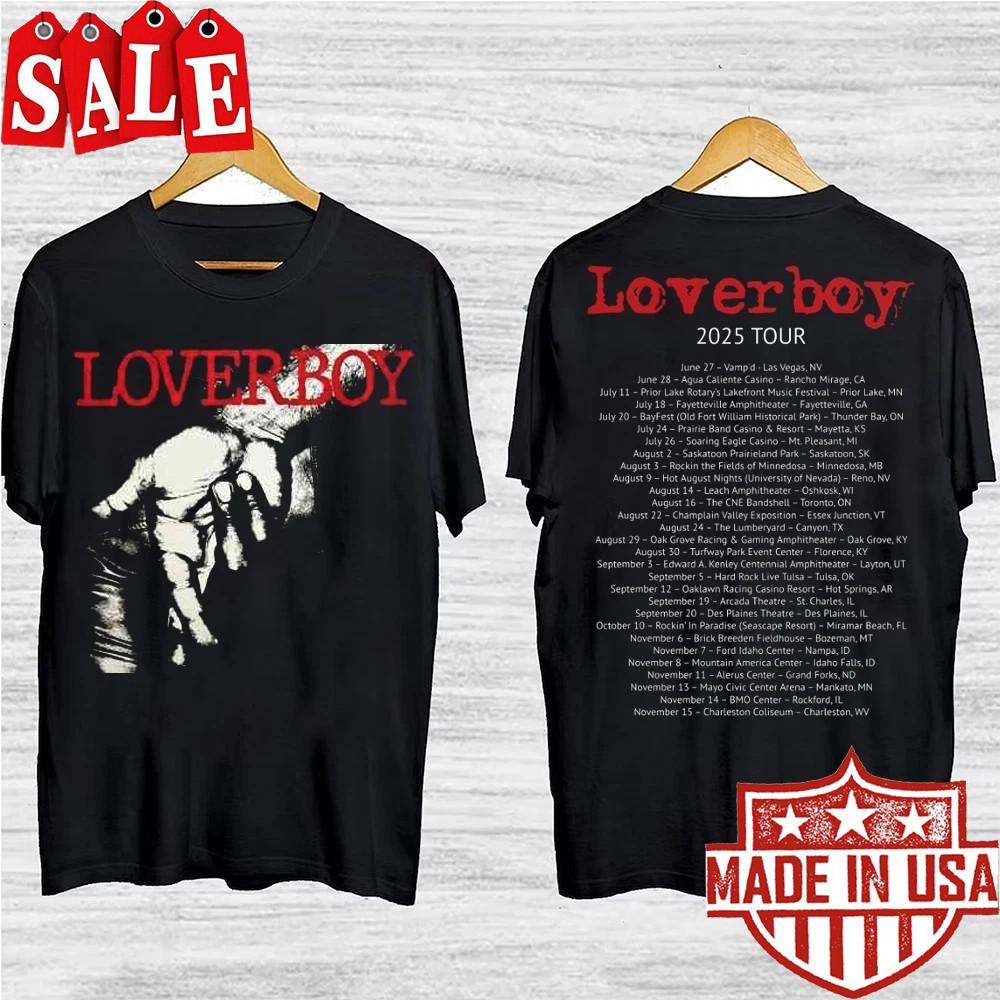 

New LOVERBOY Tour Black shirt TY1093 Unisex T-Shirt XXXL
