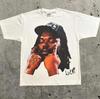 Y2k Europe and The United States New Summer Unisex Tshirt Portrait Printed Harajuku Hip Hop Personality Fashion Couple Shirt
