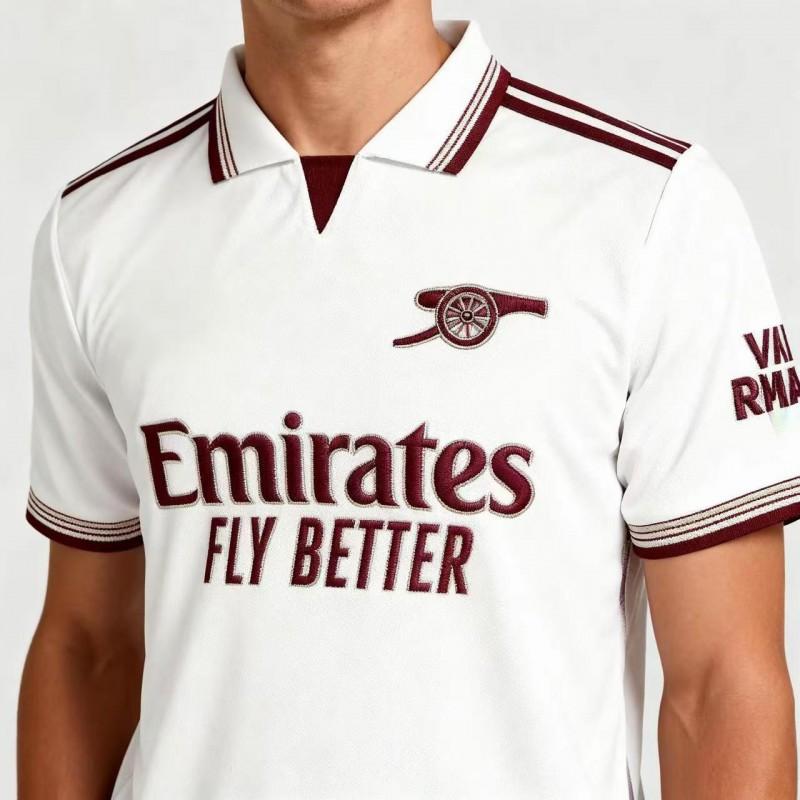 56 Season Arsenal Two-guest Jersey White Short-sleeved Football Shirt Breathable Casual Sports Uniform Fan New Style