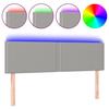 VidaXL Tête de Lit à LED Meuble de Chambre à Coucher Accessoire de Lit Double Tête de Cadre de Lit Intérieur Gris Clair 3121470