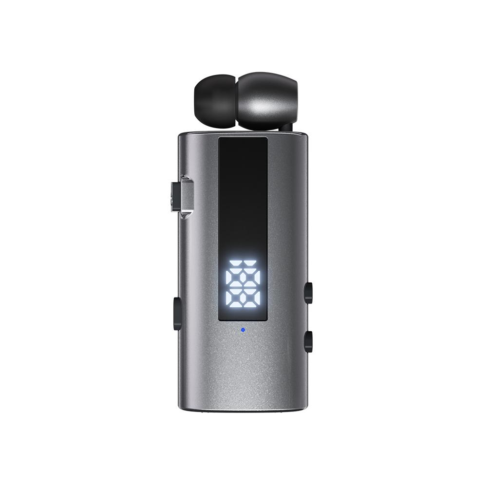 K92 Bluetooth 6.0 Lavalier Business Headset Call 30h/Music 50h Vibration Reminder LED Digital Display With Mic Wireless Earphone
