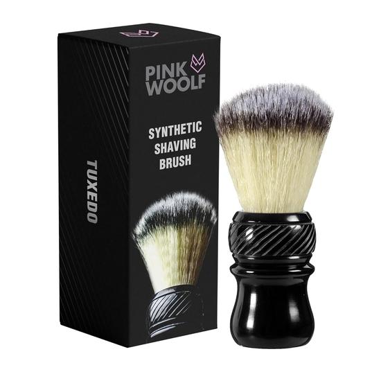 

Кисть для бритья Pink Woolf для мужчин Мягкая – Ручная работа, Синтетическая щетина, Спиральная ручка TUXEDO | Премиальное бритье, Без жестокости, Подарок для мужчин