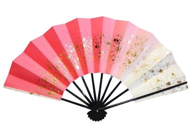Wachlarz do tańca Ai 1561 Droga Mleczna 9 cm 5 minut Czarny Malowany Kość do tańca [Hanakage] (Różowy)