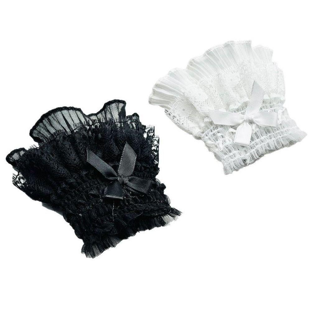 Comfortable Lace Ruffled Wrist Detachable Fake Sleeves Cuffs  Daily Accessory