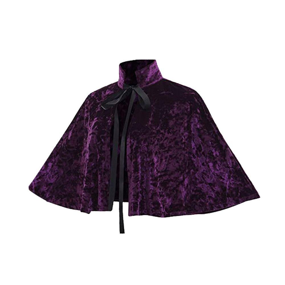 Stand Collar Medieval Short Cloak Victorian Gothic Lolita Cape Halloween Cloak Halloween Cosplay