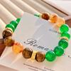 Boutique Design Sense 10Mm Natural Chalcedony Tiger'S Eye Stone Honey Milk Cover Yellow Tower Crystal Bracelet Bracelet