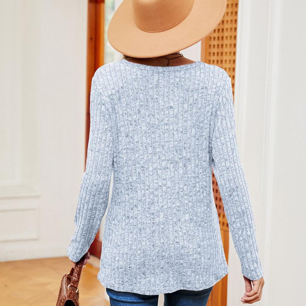 JKAASHDK Women's Fashion Casual Colour Block Print Autumn Winter Long Sleeve O-Neck Pullovers Blouses & Shirts