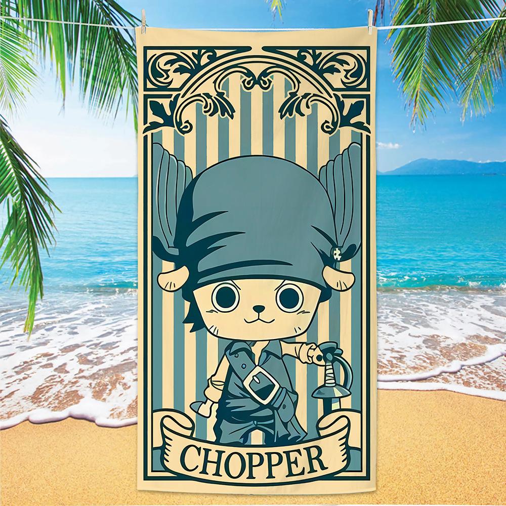 Popular Beach Towel Cartoon Animation Nautical King Bath Towel Microfiber Quick-Drying Towel