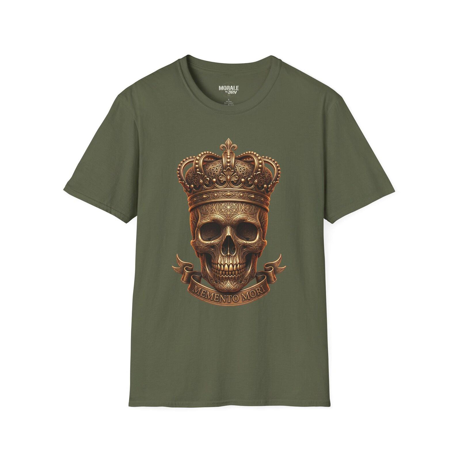 Crowned Skull T-Shirt Gold Royal Skull with Banner 3XL