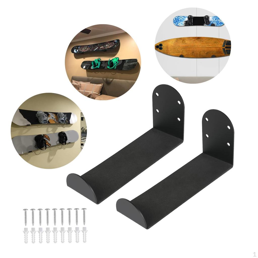 Ski Wall Storage Rack Skateboard Surfboard Holder Easy Installation Mount Hanger