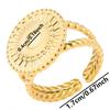 6pcs/lot Gold Plated Stainless Steel Base Rings Settings DIY Blank Knuckle Rings for Women Jewelry Charms Never Fade Wholesale