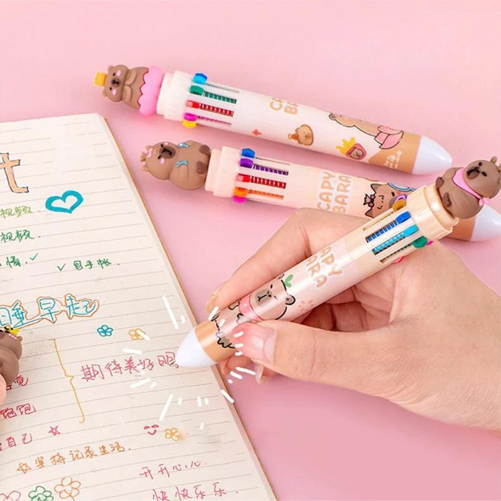 Writing Supplies Cartoon  Ballpoint Pens Kawaii Signature Pen Cute Capybara Ballpoint Pen