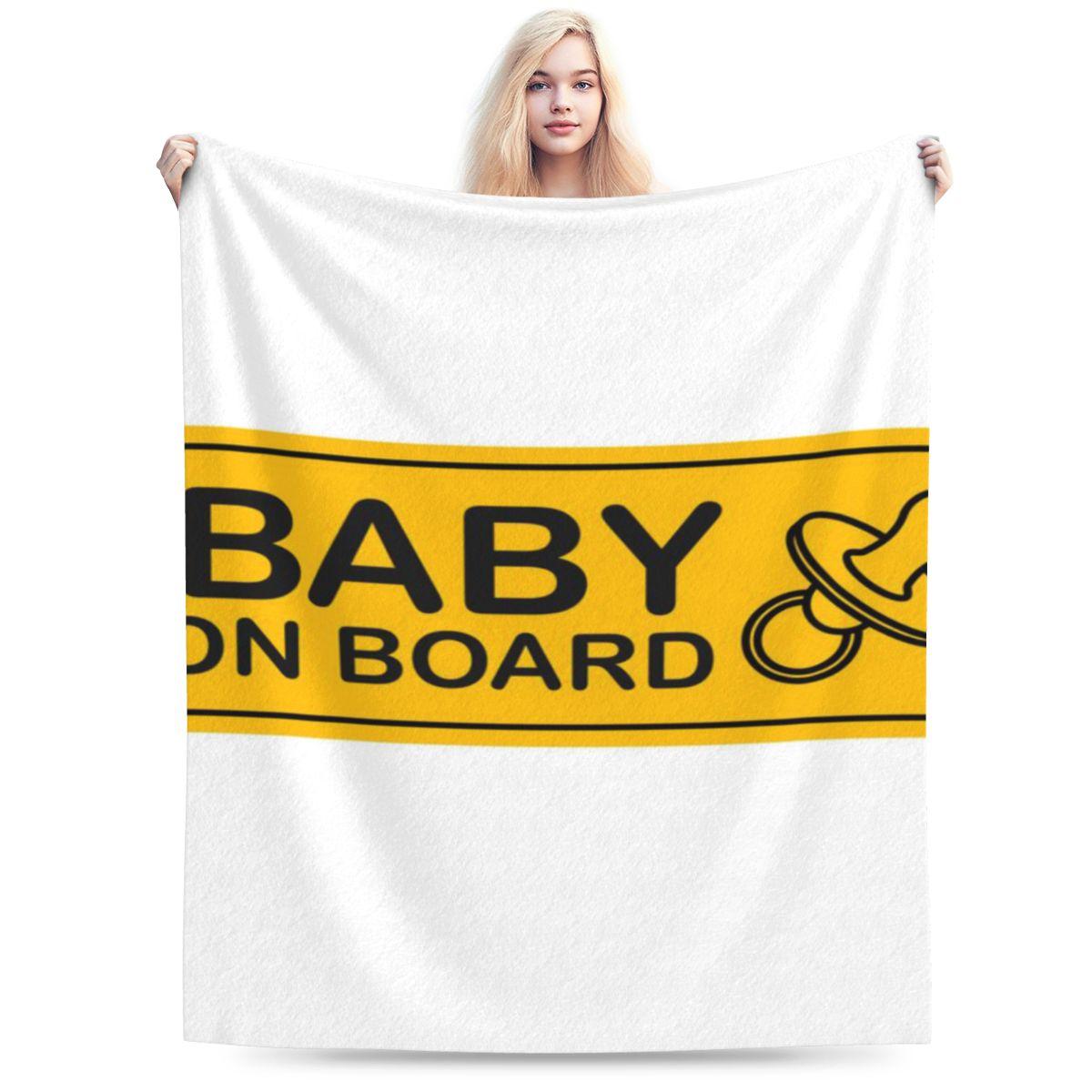 

Baby On Board Custom Soft Decorate Home An UltraSoft Micro Fleece Blanket 75x100cm 30x40in