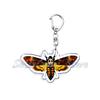 Beautiful Lavender Flower Monarch Butterfly Keychains Ring for Accessories Bag Butterflies Pendant Key Chain Jewelry Fans Gifts