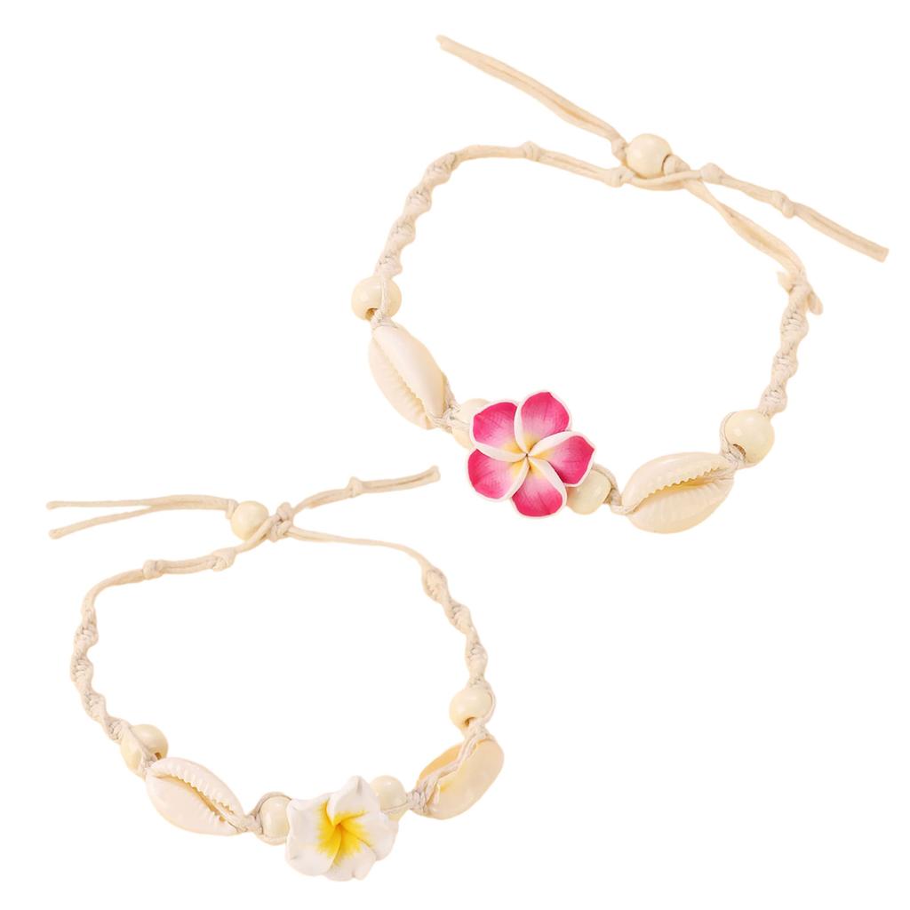 Distinctive Floral Anklet Adornment Stylis Woven Footchain Versatile Cotton Rope Foot Chain For Beachwear And Parties