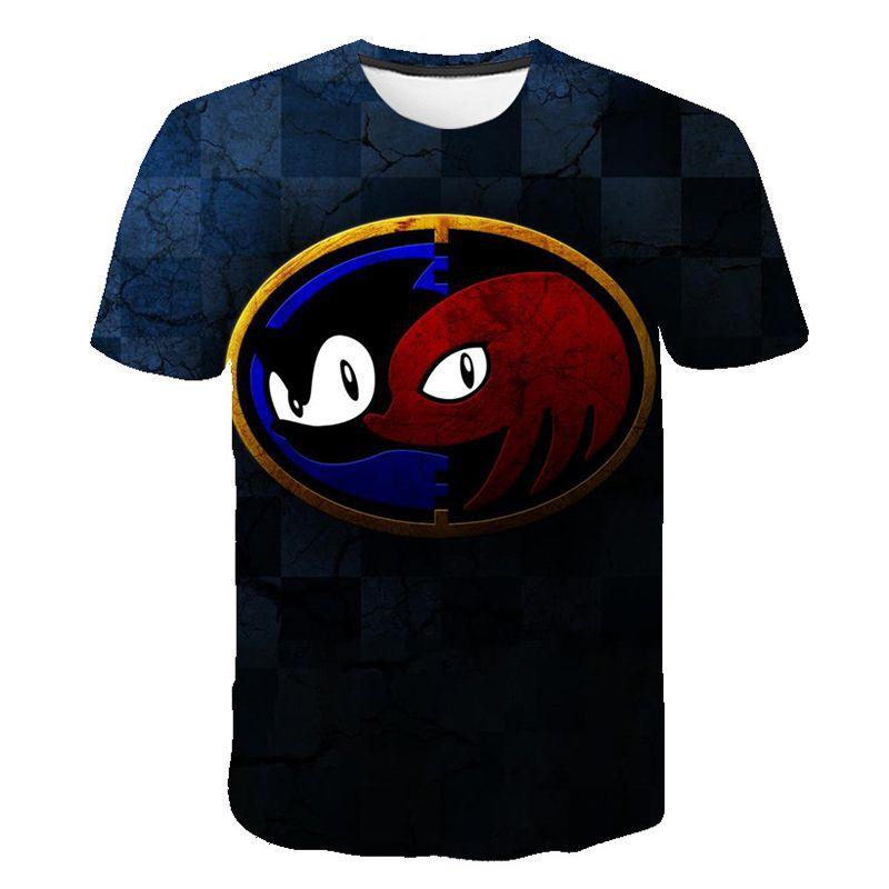 Vibrant Sonic The Hedgehog Printed T-shirt For Kids With Short Sleeves And Comfort Fit