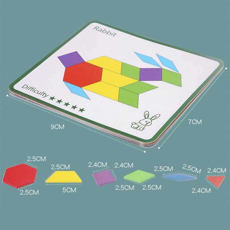 155pcs Wooden Shape Matching Jigsaw Puzzle Board Set Colorful Montessori Learning Cognitive Educational Toys For Children Kids