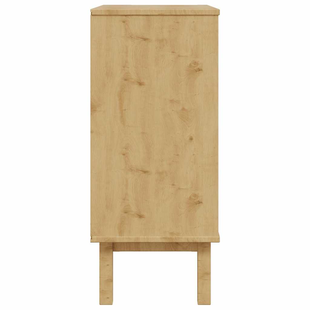 OTTA Drawer Cabinet Brown & White 76.5 X 39.5 X 90 Cm Solid Wood