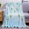 Sky Cloud Sparkle Star Cartoon Anime Print Flannel Blanket Soft Warm Throw for Kids Bedroom Sofa Bed Christmas Office Car