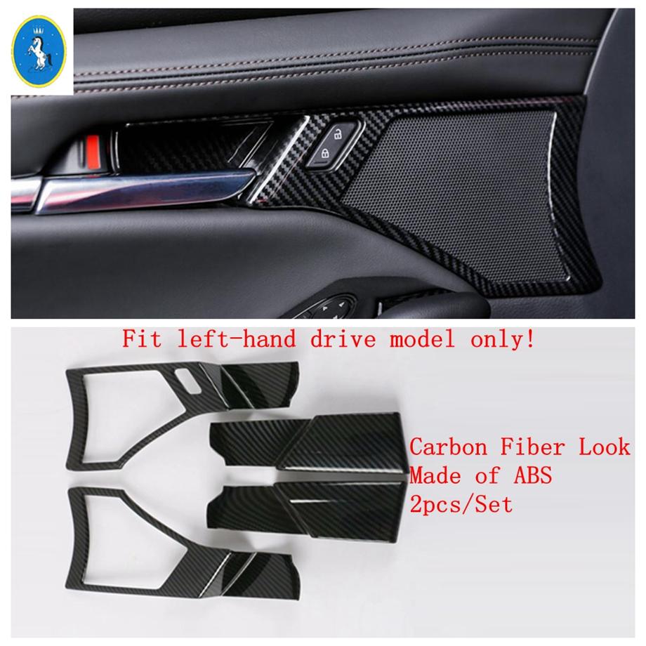 Carbon Fiber Auto Gear Head / Window Glass Lift / Steering Wheel / Door Speaker Accessories Cover Trim For Mazda 3  -