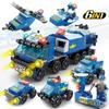 Compatible Building Block Small Particles Fire Brigade Police Military Tank Building Block Assembly Children Educational Toys
