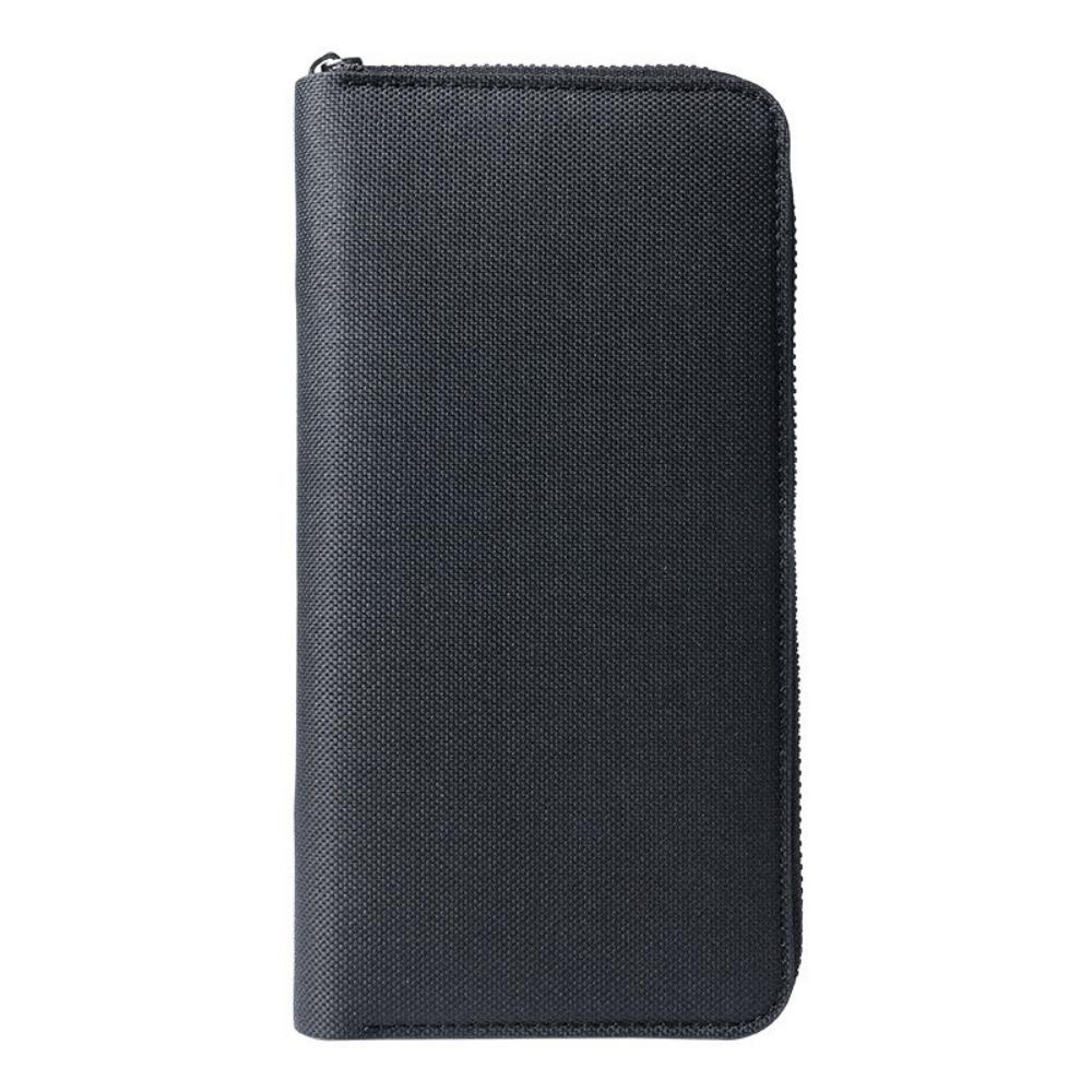 

Men s long zipper coin purse with large capacity and multiple compartments, business canvas cross-border clutch bag and card cas чёрный