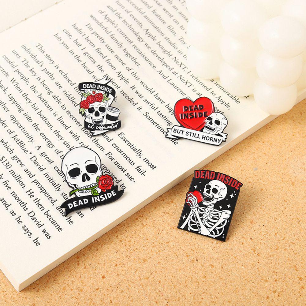 Skull Female Ghost Halloween Enamel Pins Women Scarf Pins Korean Style Brooch Clothes Decor