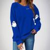 Women's Casual Fashion Print Long Sleeve O-Neck Sweatshirts Pullover Top Blouse