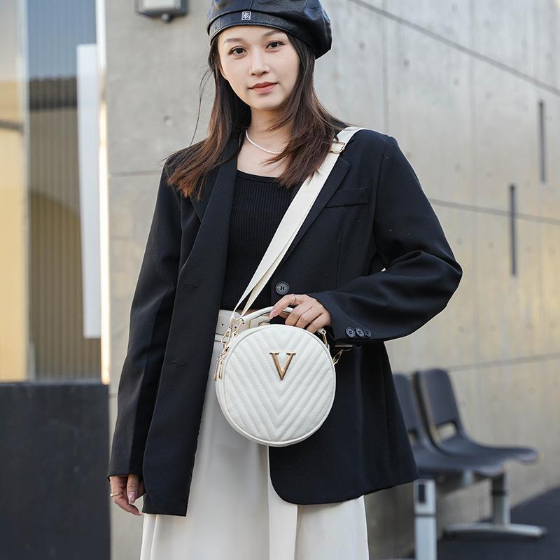 Handbag, Mobile Phone Bag, Single-shoulder Crossbody Bag, Fashionable Diamond-shaped Small Round Bag