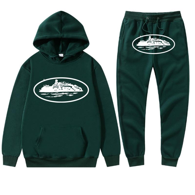 Grensoverschrijdend Corteiz trendy merk hoodie trainingspak sport trui heren en dames tweedelig trui + joggingbroek kleding street shirt
