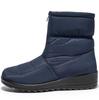 Winter Waterproof Snow Boots for Women Plus Size 35-44 Thick Short Plush Ankle Boots Woman Wedges Warm Cotton Padded Shoes