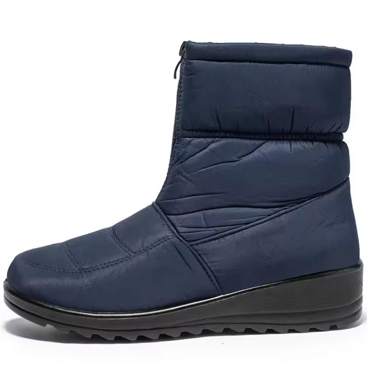 Winter Waterproof Snow Boots for Women Plus Size 35-44 Thick Short Plush Ankle Boots Woman Wedges Warm Cotton Padded Shoes