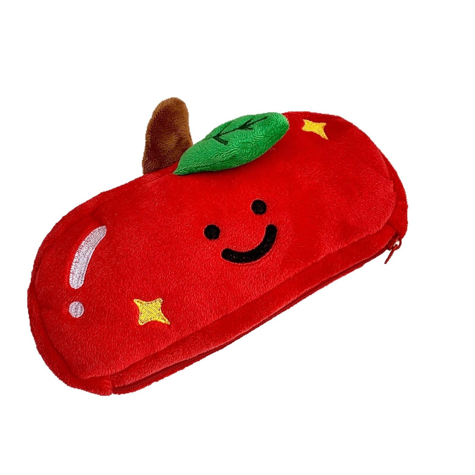 

Милый плюшевый пенал, плюшевый пенал на шнурке, подарок для студента One Size красный