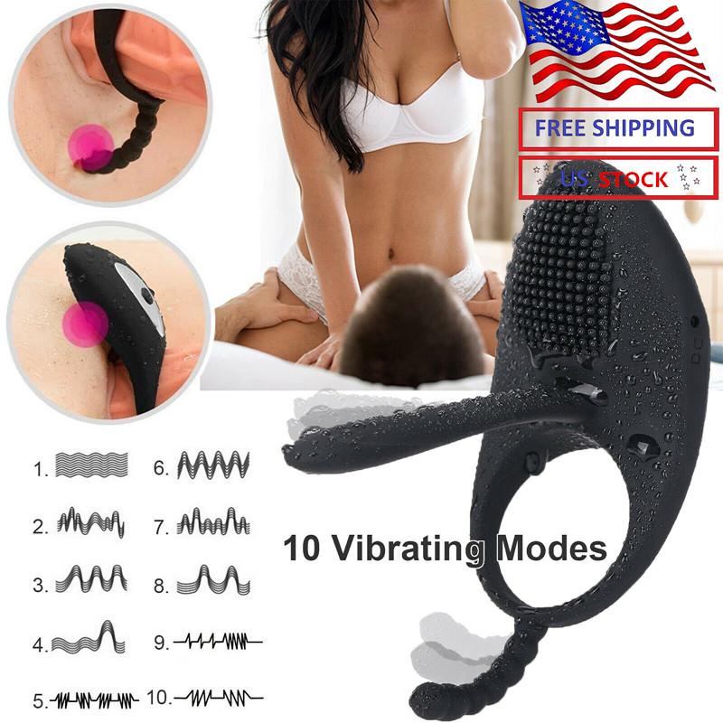 Vagina Fite Kvinnelig Onani Oppladbar Silikon Vibrerende Penis Cock Ring Enhancer Leker For Voksne Par Sexy Leker Voksenprodukter