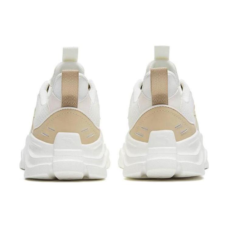Anta Slip Resistant, Abrasion Resistant, Rebound Low top Sports Casual Shoes White Brown 912318831-1