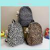 Leopard Print Casual Backpack Nylon Breathable With 15in Laptop Compartment Air Cushion Straps For Street Fashion School College