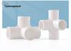 Plastic Pipe Fittings - 4-Way Cross, Tee, Elbow Adapters for and Drainage, 20mm 25mm 1/2 3/4 Inch
