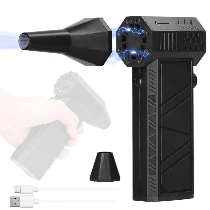 Cordless Boosted Blower Featuring 130000 RPM High Speed Airflows for Effective Dust Removal in Various Indoor Outdoor