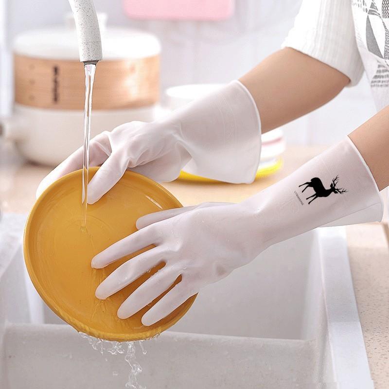 SpülhandschuheWiederverwendbare Latex-Reinigungshandschuhe für Hausarbeit Küche Badezimmer Langlebige Saubere Verschleißfeste Wasserdichte Handschuhe R