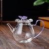 Heat-Resistant Glass Lily Teapot