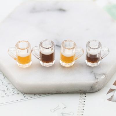 10 Pieces Simulated Wine Cup Resin Accessories Miniature Beer Glass Dollhouse Mug Models Fairy Garden Doll House Decor