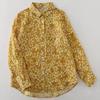 Japanese Women's Cotton Linen Floral Long Sleeve Shirt - Autumn Collection