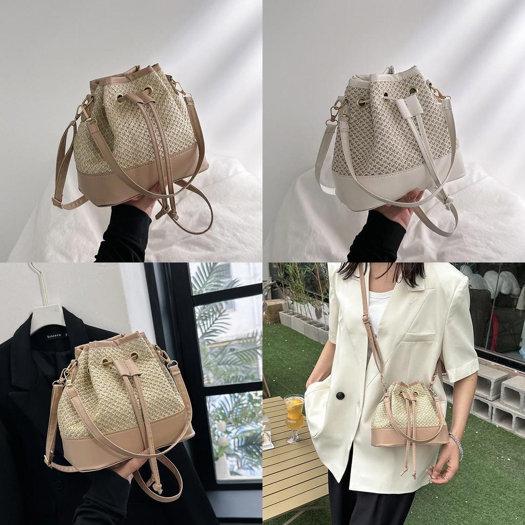 Fashionable Large Capacity Drawstring Bucket Bag For Women In Versatile Colors