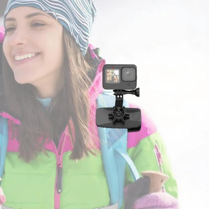 Magnetic Backpacks Clip Mount For X5 Action Cameras Clamp Holder With 360Degree Rotation Quick Angles Adjustment