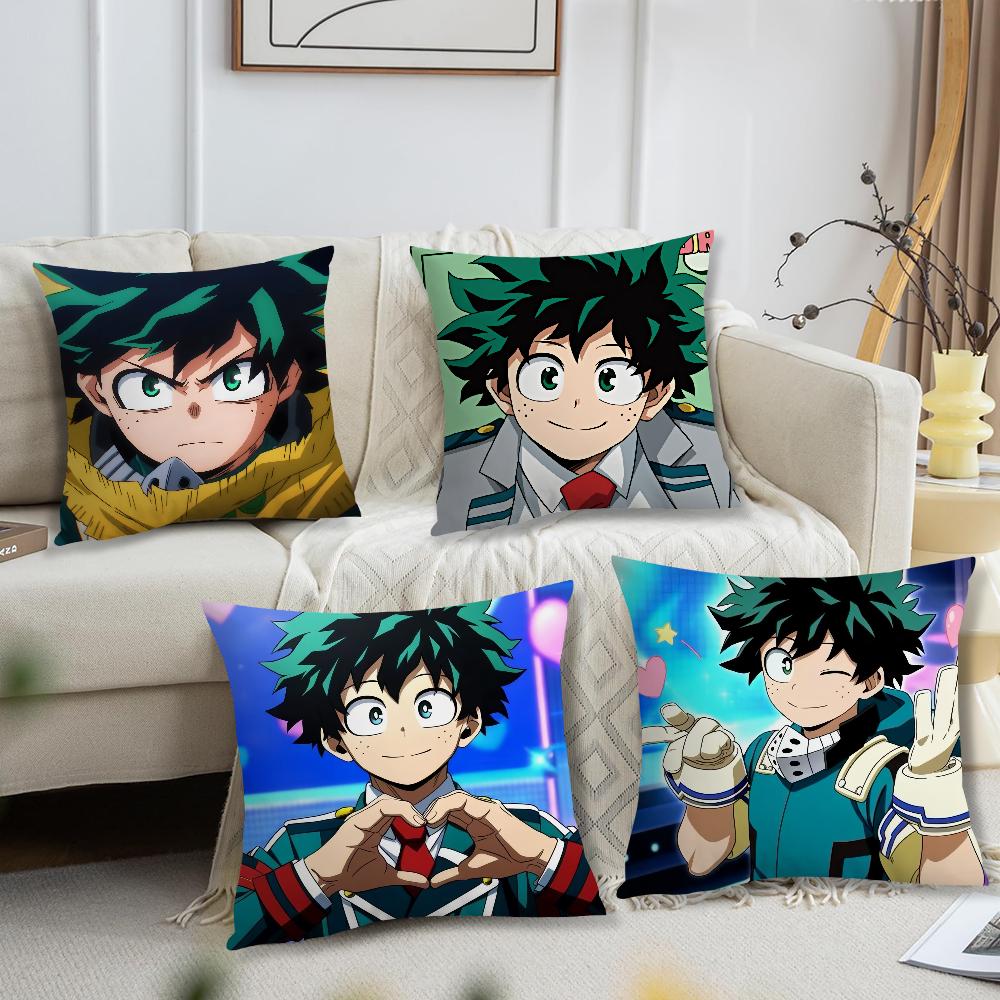 Anime M-My H-Hero Academia Izuku Midoriya Cushion Cover Living Room Headboard Office Bedroom Cushion Sofa Nap Time Pillow Case