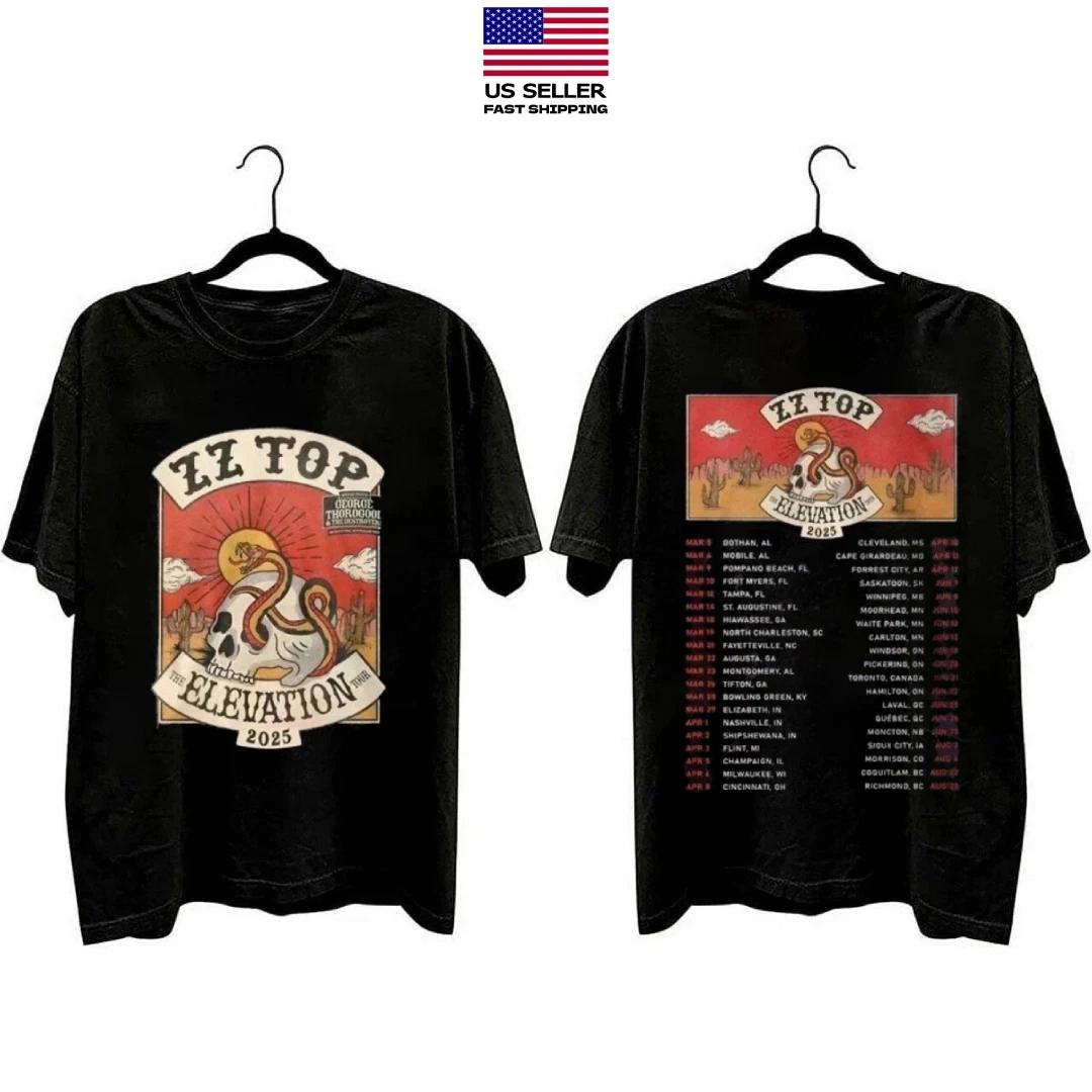 New Sale ZZ Top The Elevation Tour 2025 Scheduler T-Shirt XL