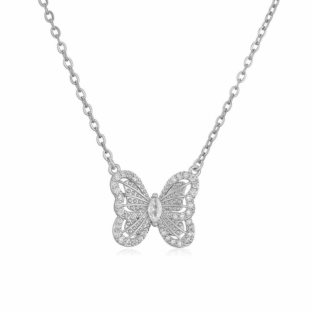 

Очарование Роскошные бабочки Подвеска Цепи Ожерелья для Женщин Девочек Позолоченные Медные Цирконовые Украшения Модные Подарки Для Вечеринок