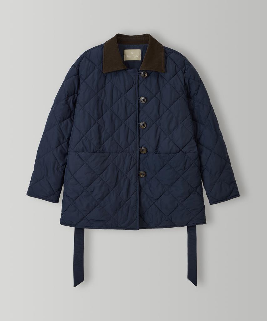 CHERI AUBE Odette Quilted Jacket - Navy