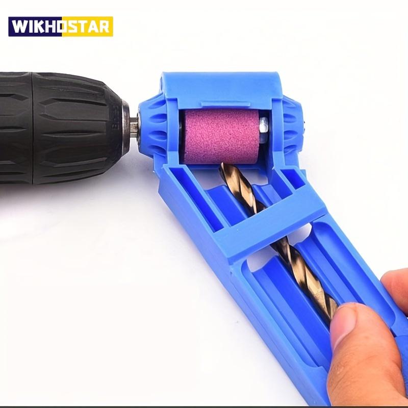 1Set Ascuțitor Portabil pentru Burghie cu Piatră de Polizor Pentru Ascuțirea Rapidă și Ușoară a Capetelor de Freză pentru Unghii, Ascuțite și Gata